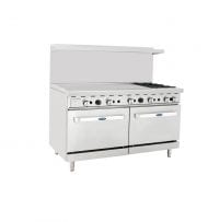 Atosa ATO-48G2B 60" Gas Range with 2 Burners and a 48" Griddle with 2 Ovens